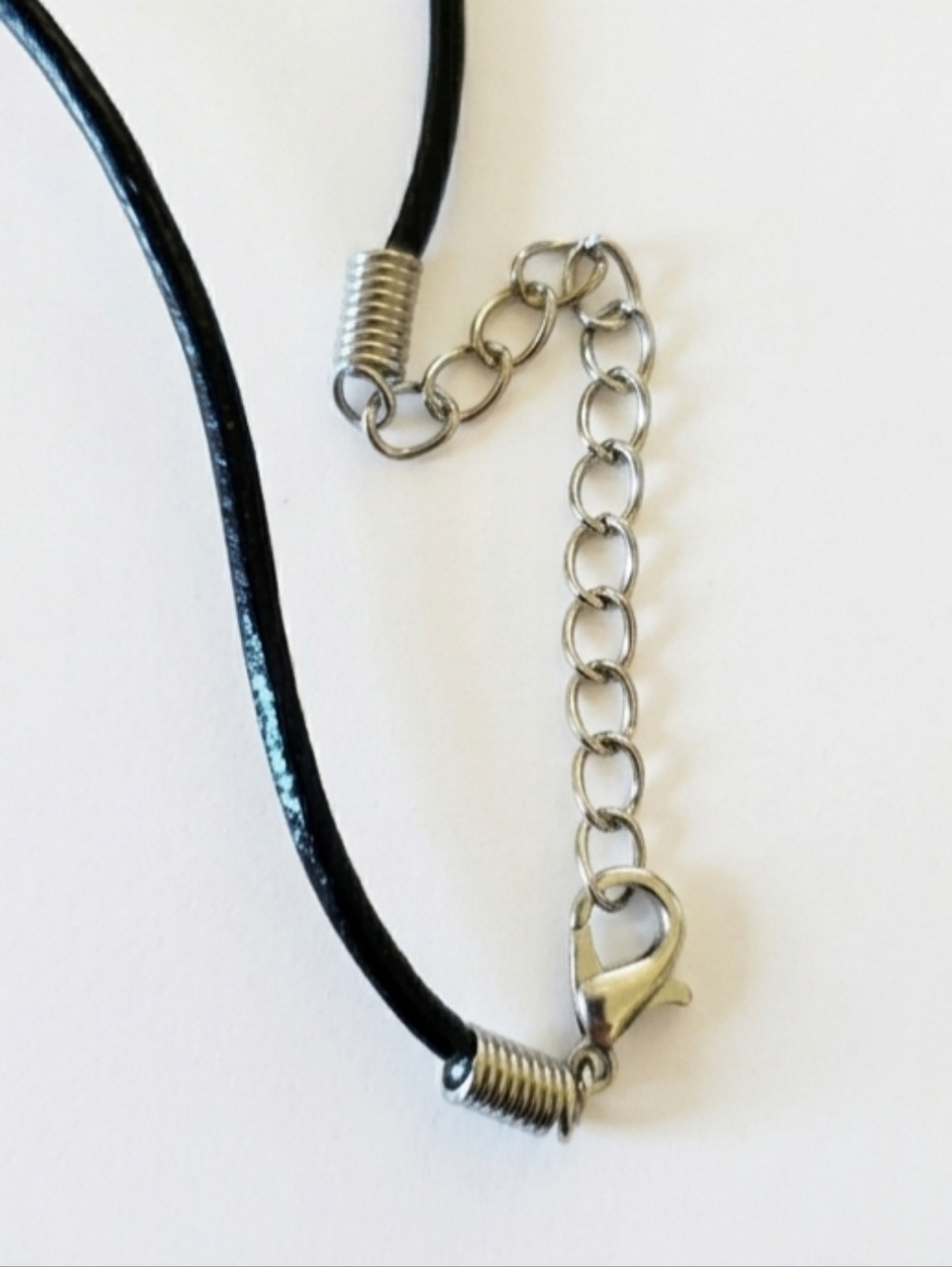 Blown Glass Pendant w/18" Leather necklace handmade, NWOT - Picture 5 of 8